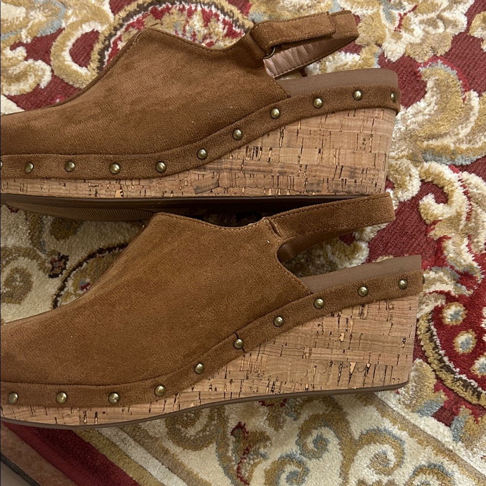 Corkys Tan Wedge Make Em Blush Clogs - Picture 4 of 4